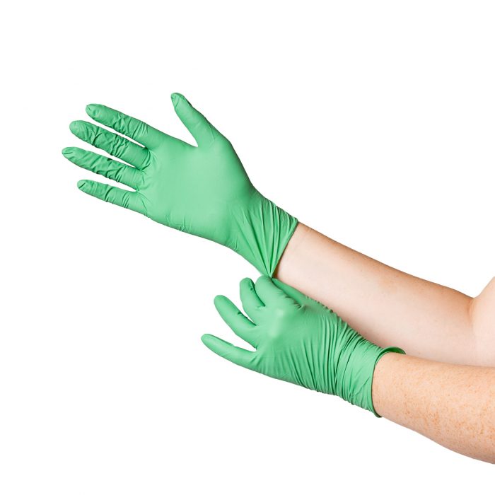 Nitrile Green Gloves - Biodegradable